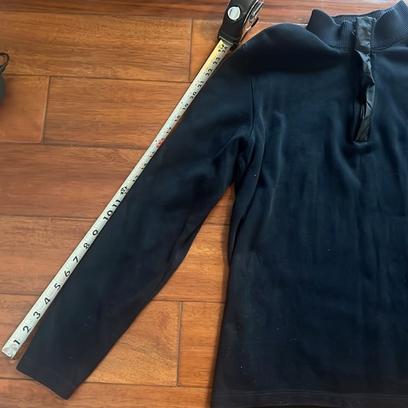 Hugo Boss Mens Large Regular Fit 1/4 Zip Pullover Sweatshirt Black - Picture 7 of 9